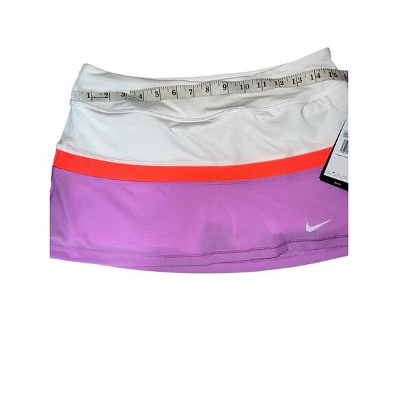 Nike Dri Fit Color Block Tennis athletic skort size medium Purple Slim fit NWT - Picture 4 of 8